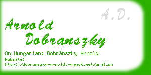 arnold dobranszky business card